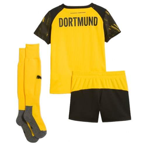 Borussia Dortmund Prima Maglia Bambino 2025-26 Manica Corta (+ Pantaloni corti)